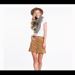 Marine Layer Rosie vegan Suede A-line Mini Skirt